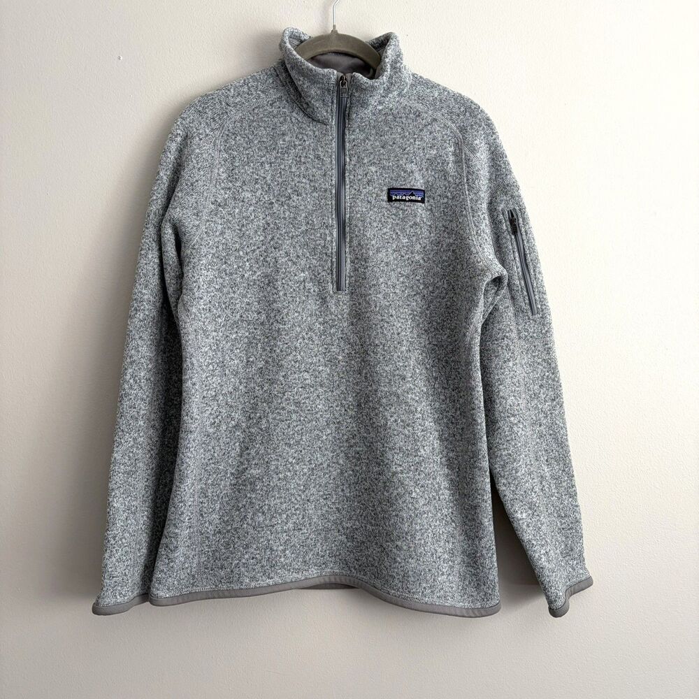 Patagonia Better Sweater 1/4 Zip Pullover Womens Medium Gray Fleece Jacket